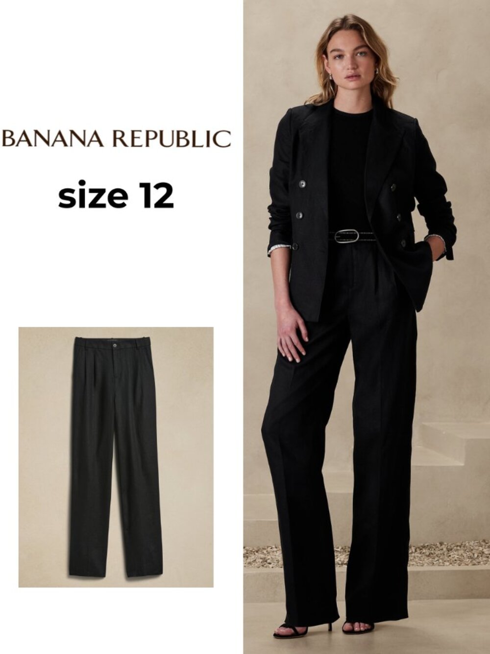 Banana Republic Palma Straight-Leg Linen Pant